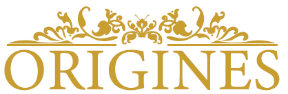 Texte graphique mettant en avant le mot "Origines" dans le logo de Miel Origines.